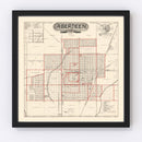 Vintage Map of Aberdeen, South Dakota 1888
