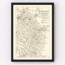 Vintage Black Hills of South Dakota Map 1932