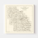 Vintage Black Hills National Forest Map 1917