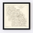 Vintage Black Hills National Forest Map 1917