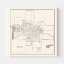 Vintage Map of Flandreau, South Dakota 1970