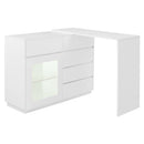 44"-85" Extendable Sofa Bar Table Cabinet Behind Couch Pub Table with LED