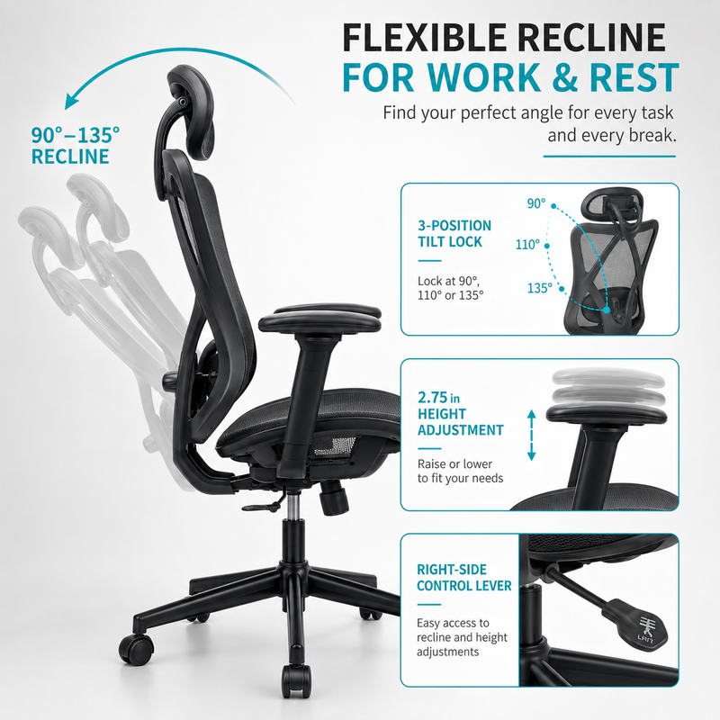 Ergonomic Office Chair with Adjustable Lumbar Support, photo 4 of 10