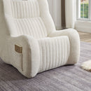 Bean Bag Chair For Adults, Lazy Floor Sofa Couch Memory Foam Bean Bag Sofas Chenille Fabric Reading Chair Comfortable Corner Lounge Sofa For Living Room - White by HouseOfZazla