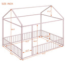 Metal Bed House Bed Frame With Fence by Unique Piece Furniture