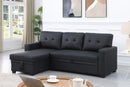 Upholstered Pull Out Sectional Sofa With Chaise by HouseOfZazla