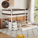 Bunk Bed With Twin Size Trundle, Storage And Desk by Unique Piece Furniture