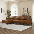 Modern Luxury Sectional Sofa with Convertible Ottoman