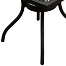Ornate Outdoor Aluminum Black 37-in Square Patio Dining Table
