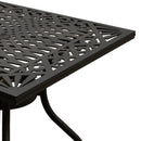 Ornate Outdoor Aluminum Black 37-in Square Patio Dining Table