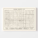 Vintage Map of Faulk County, South Dakota 1900