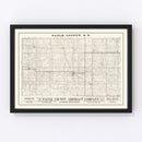 Vintage Map of Faulk County, South Dakota 1900