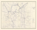 Vintage Map of Fall River County, South Dakota 1951
