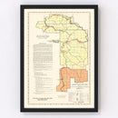 Vintage Custer State Park SD Map 1940
