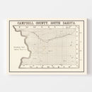 Vintage Map of Campbell County, South Dakota 1908