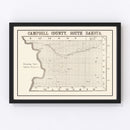 Vintage Map of Campbell County, South Dakota 1908