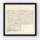 Vintage Map of Butte County, South Dakota 1902