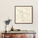 Vintage Map of Brule County, South Dakota 1947