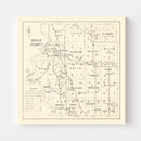 Vintage Map of Brule County, South Dakota 1947