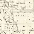 Vintage Map of Brule County, South Dakota 1947