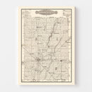 Vintage Map of Brown County, South Dakota 1918