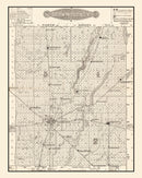 Vintage Map of Brown County, South Dakota 1918