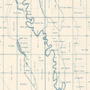 Vintage Map of Brookings County, South Dakota 1921