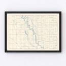 Vintage Map of Brookings County, South Dakota 1921