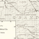Vintage Map of Grant County, South Dakota 1900