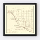 Vintage Map of Charles Mix County, South Dakota 1953
