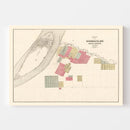Vintage Map of Chamberlain, South Dakota 1890