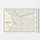 Vintage Map of Campbell County, South Dakota 1947