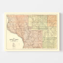 Vintage Map of Buffalo County, South Dakota 1917
