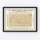 Vintage Map of Brookings County, South Dakota 1917