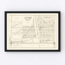 Vintage Map of Letcher, South Dakota 1884