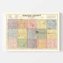 Vintage Map of Jerauld County, South Dakota 1919