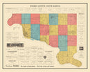 Vintage Map of Hughes County, South Dakota 1929