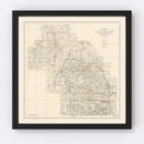 Vintage Harney National Forest Map 1939