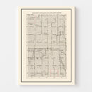 Vintage Map of Hand County, South Dakota 1900