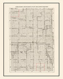 Vintage Map of Hand County, South Dakota 1900