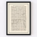 Vintage Map of Hand County, South Dakota 1900