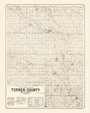 Vintage Map of Turner County, South Dakota 1901
