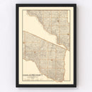 Vintage Map of Charles Mix County, South Dakota 1909