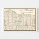 Vintage Map of Mellette County, South Dakota 1900