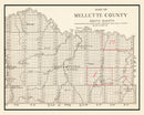 Vintage Map of Mellette County, South Dakota 1900