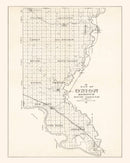 Vintage Map of Union County, South Dakota 1900
