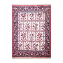 8x10 Cream, Navy Machine Made Polypropylene Traditional Oriental Area Rug