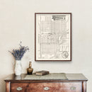 Vintage Map of Aberdeen, South Dakota 1886
