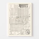 Vintage Map of Aberdeen, South Dakota 1886