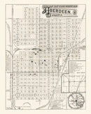 Vintage Map of Aberdeen, South Dakota 1886
